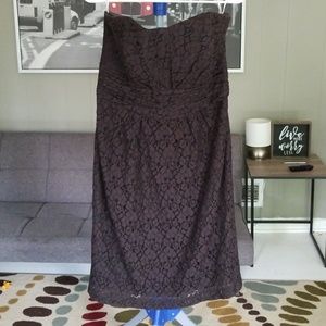 Davids bridal black strapless dress. Size 12